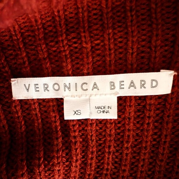 Veronica Beard Misty Half Zip Sweater in Rust Size XS - Picture 5 of 9